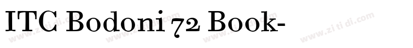 ITC Bodoni 72 Book字体转换 ITC Bodoni 72 Book字体转换